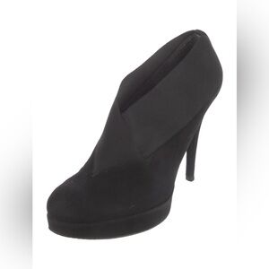 Stuart Weitzman Black Ankle Booties EUC 8.5 suede leather EUC Designer Luxury